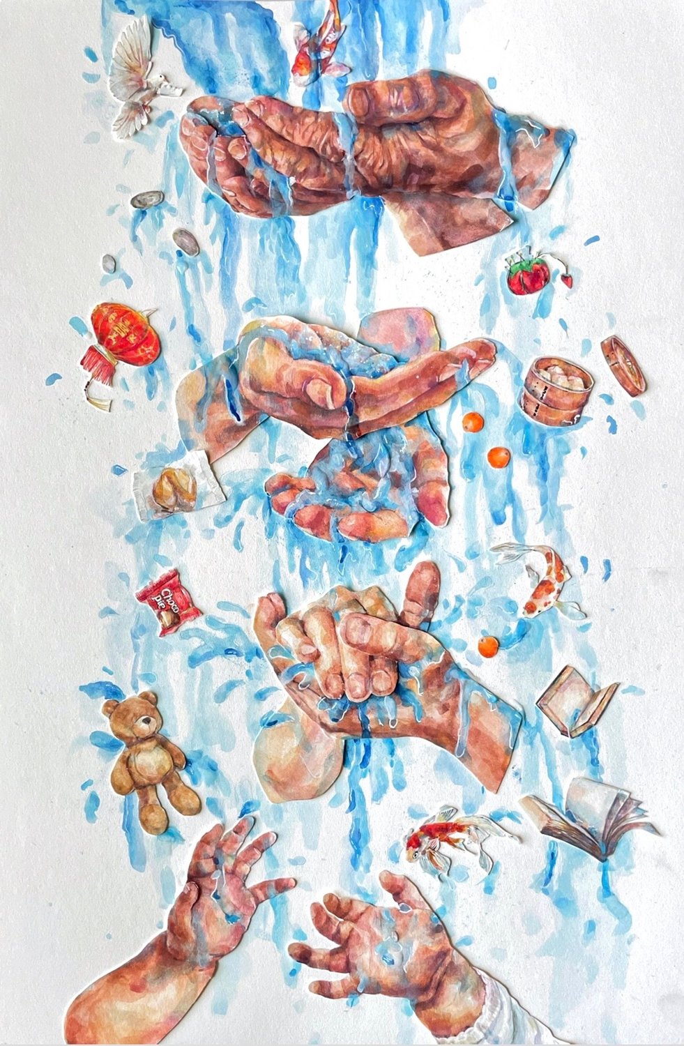 This artwork by Tompkins High graduate Zoe Puno, called Waterfall Effect, was recently featured on the Expressions Challenge, an arts program to connect, inspire and empower youth to share their perspectives on life through the arts.